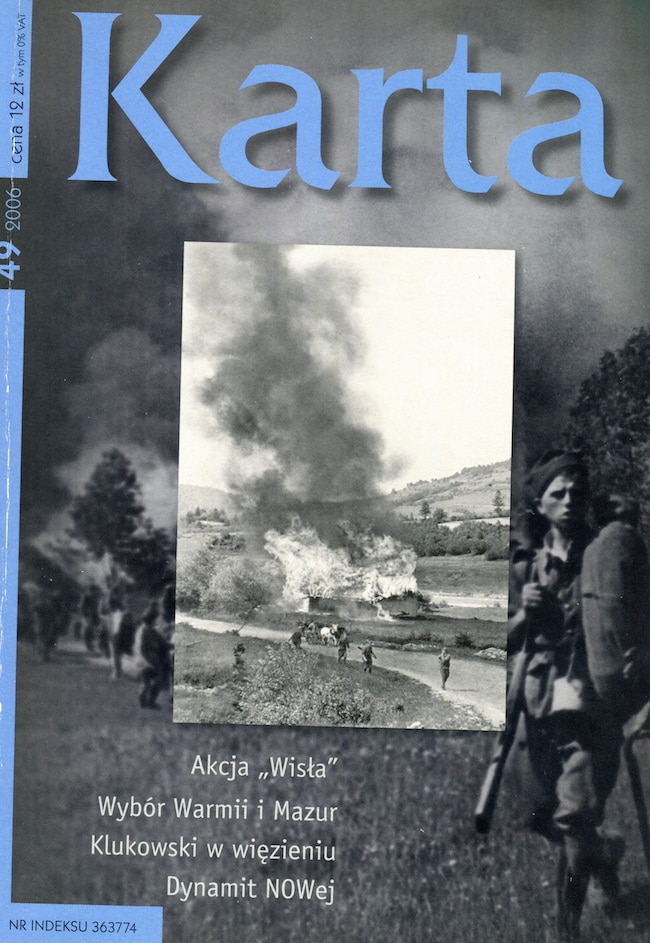 Numéro spécial de Karta, une revue indépendante d'histoire, parue en Pologne pour le soixantième anniversaire de l'opération Vistule. 