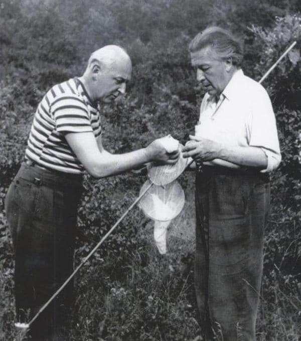 Benjamin Péret et André Breton à Saint-Cirq la Popie en 1956. © Collection André Breton