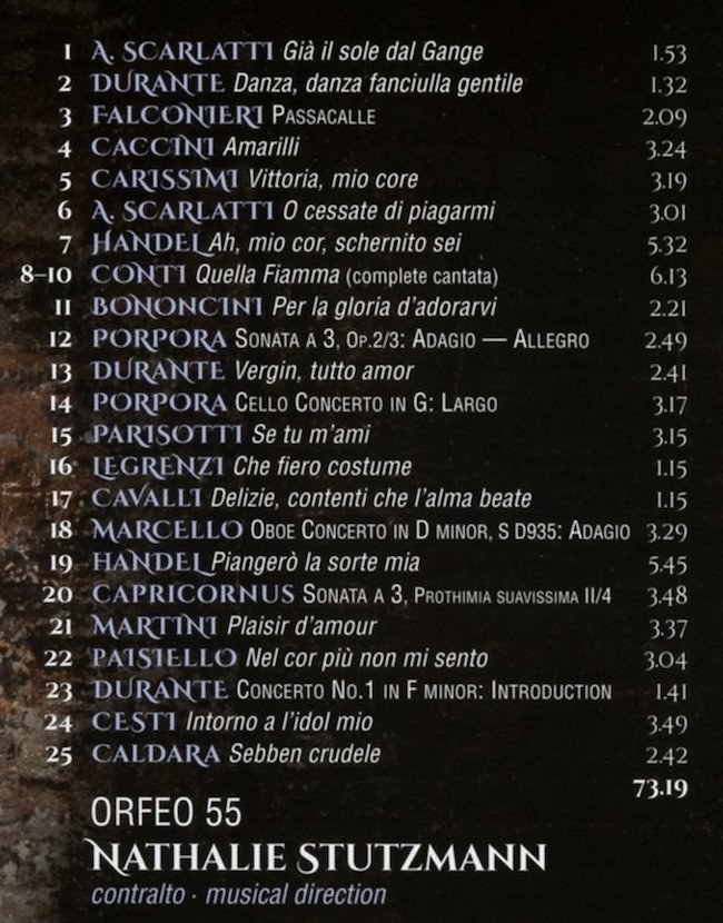 Quella fiamma. Arie antiche. Orfeo 55. Nathalie Stutzmann