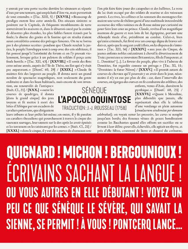 Sénèque, L’Apocoloquintose de l’empereur Claude