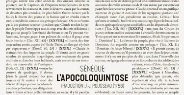 Sénèque, L’Apocoloquintose de l’empereur Claude