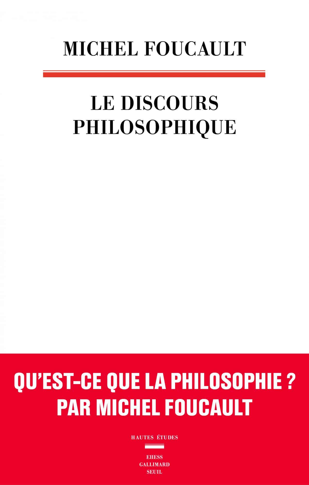 Couverture du Discours philosophique de Michel Foucault