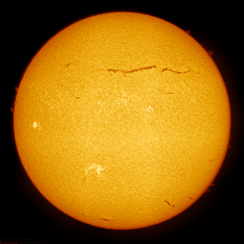photographie du soleil par un télescope