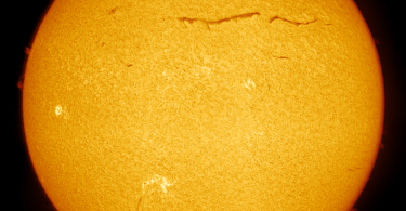 photographie du soleil par un télescope