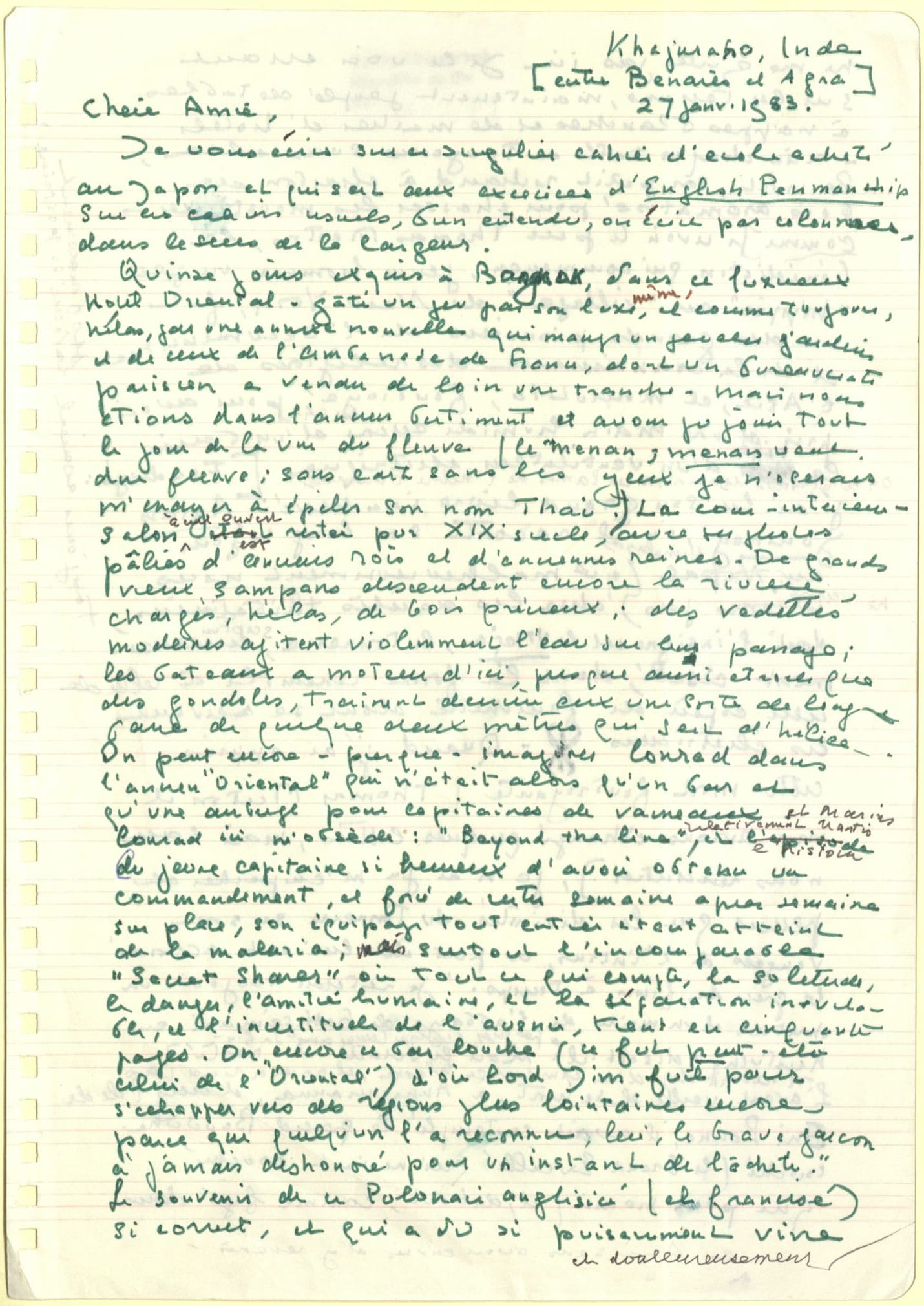 Marguerite Yourcenar Correspondance Zénon Lettre Oeuvre au noir