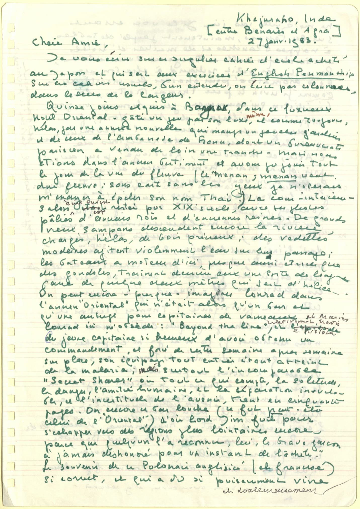 Marguerite Yourcenar Correspondance Zénon Lettre Oeuvre au noir