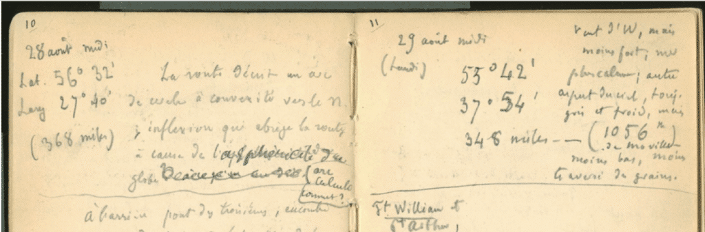 Carnet de voyage n°24, Paul Vidal de la Blache (été 1904) © Etalab 2.0/Cliché Bibliothèque de la Sorbonne
