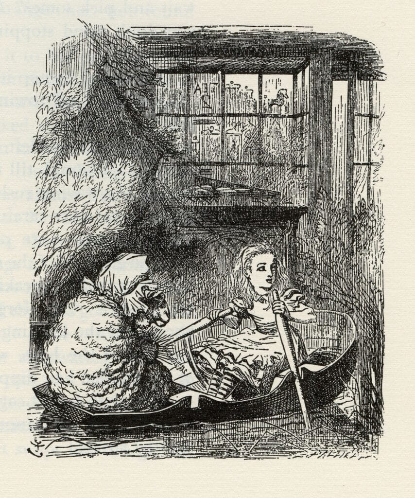 La crèche Alice", John Tenniel Lewis Caroll