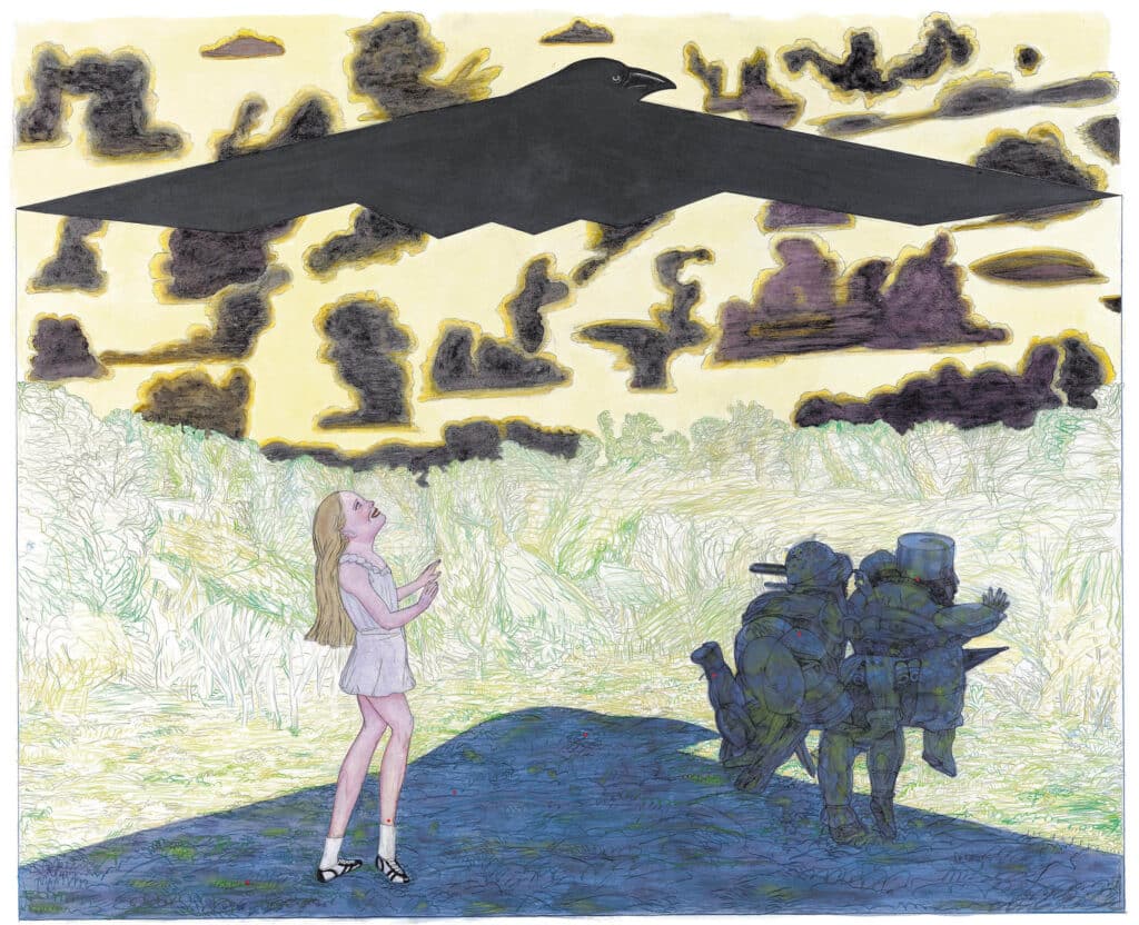 Pat Andréa (né en 1942) a l’occasion de contribuer à son tour à une édition d’Alice, dirigée par Diane De Selliers, faisant la part belle aux illustrations.