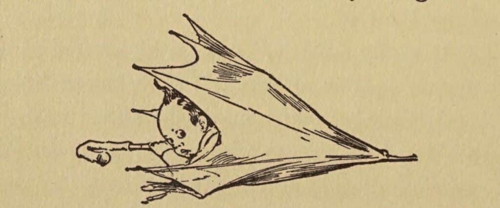 Illustration de Bessie Pease Guttman pour pour "De l’autre côté du miroir" de Lewis Carroll