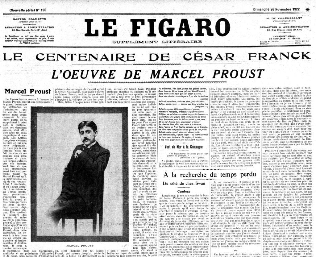 Marcel Proust – Gaston Gallimard, Lettres retrouvées 1912-1922, Gallimard, octobre 2025. Édition établie, présentée et annotée par Pascal Fouché, oct. 2025. Marcel Proust et Bernard Grasset, Correspondance, précédée de Proust chez Grasset,