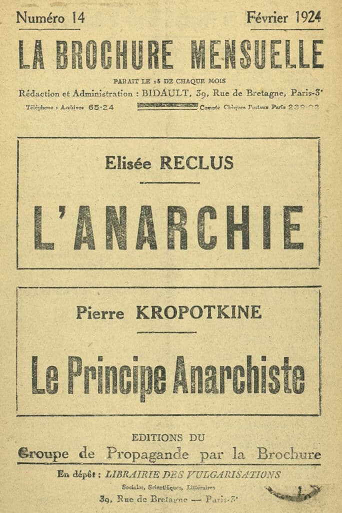 Mathieu Léonard | Sobres pour la révolution, Nada, 192 p., 12 € La Petite bibliothèque anarchiste | Dix-neuf titres parus, Nada, 80 p. à 256 p., 8 € à 12 €