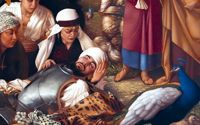 "La grande méthode", Lola Yousfi avec l'enluminure de Rayan Yasmineh (Détail) © La fabrique