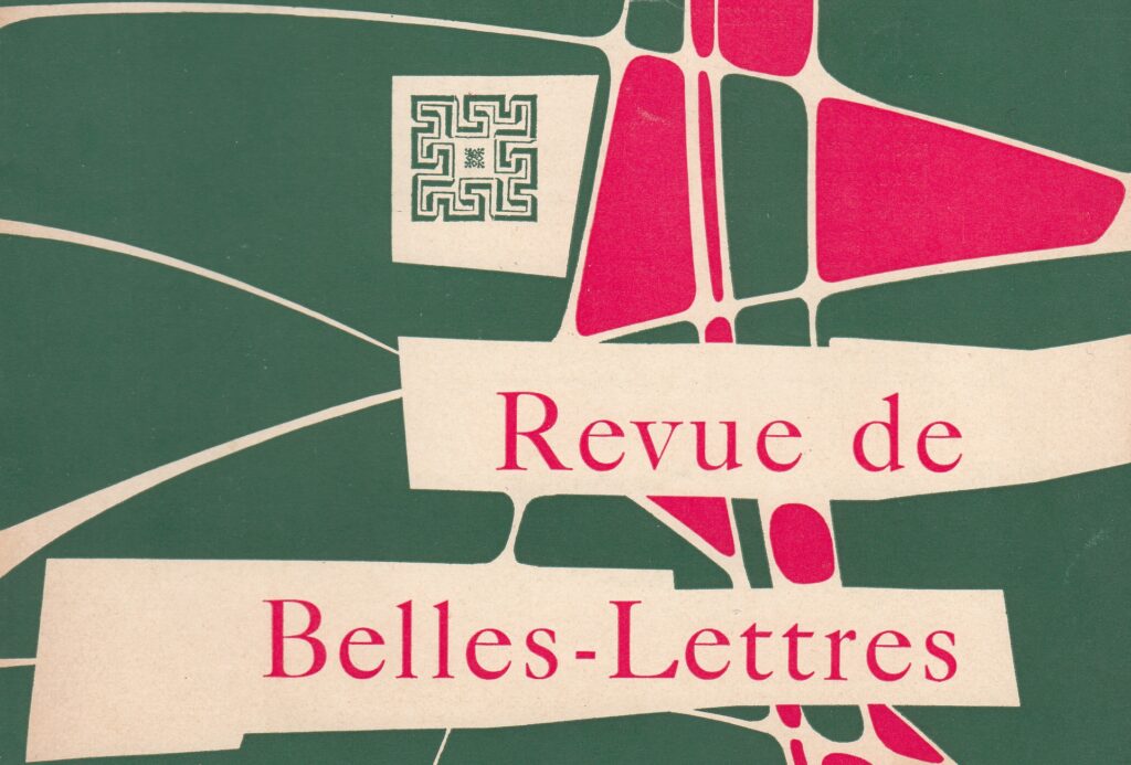 N°4, Juillet-Août 1956 (Détail) © Revue des Belles-Lettres Salon revue 2026